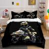 Motorcycle Rider with Helmet. Bedding Sets Duvet Cover Sets Duvet Covers Pillowcases(1*Duvet Cover 2*Pillowcases Without Duvet Insert)