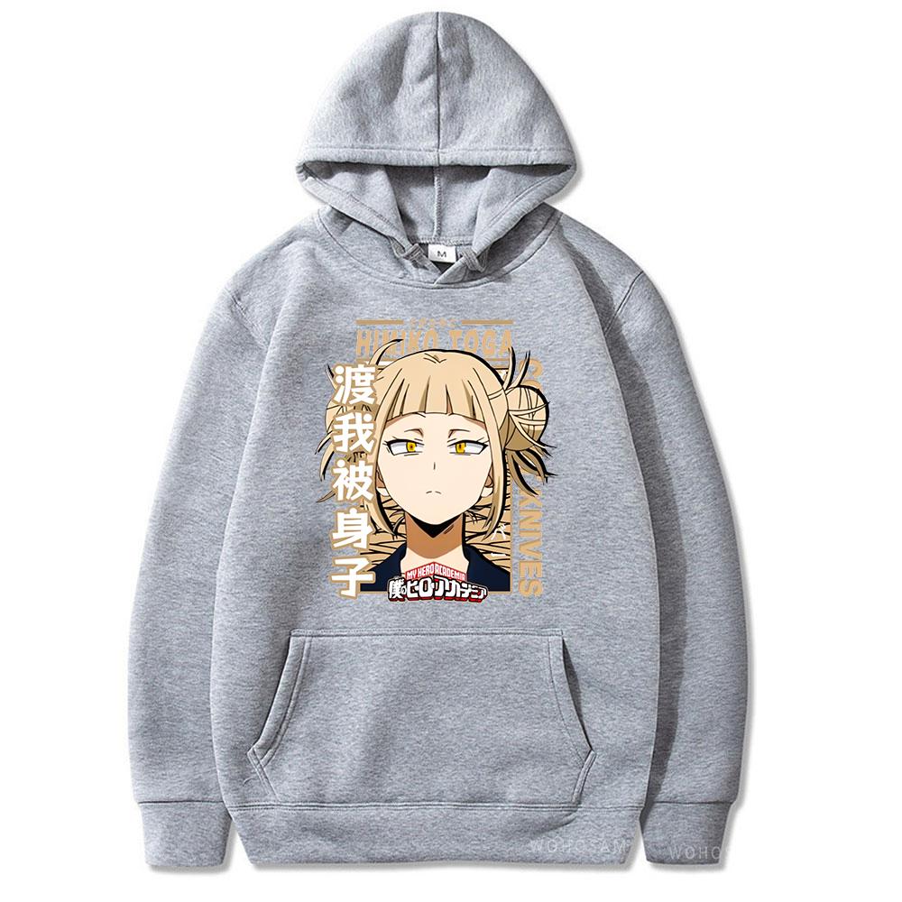 My Hero Academia Kawaii Himiko Toga Women Hoodies Printed Aesthetics Head Poster Manga Harajuku Anime Printed Hooded Sweatshirts