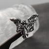Gothic Vintage Distressed Angel Silver Color Ring Ancient Silver Punk Hip Hop Couple Rings Party Jewelry Gift Anillos Mujer