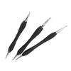 3Pcs Leather Craft Modeling Tools Different Sizes Shapes Strong Stainless Steel DIY Leather Press Rub Tool for Household