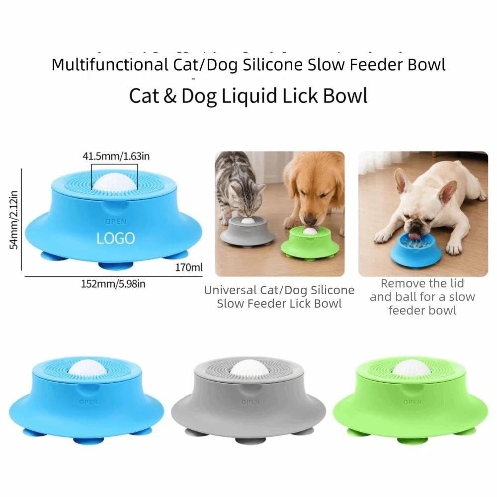 Lick Mat Silicone Dog Lick Pad Bowl Suction Cup Non-Slip Base Slow Feeder Bowl Easy To Clean Anti-Choking Dog Bowl Indoor Use