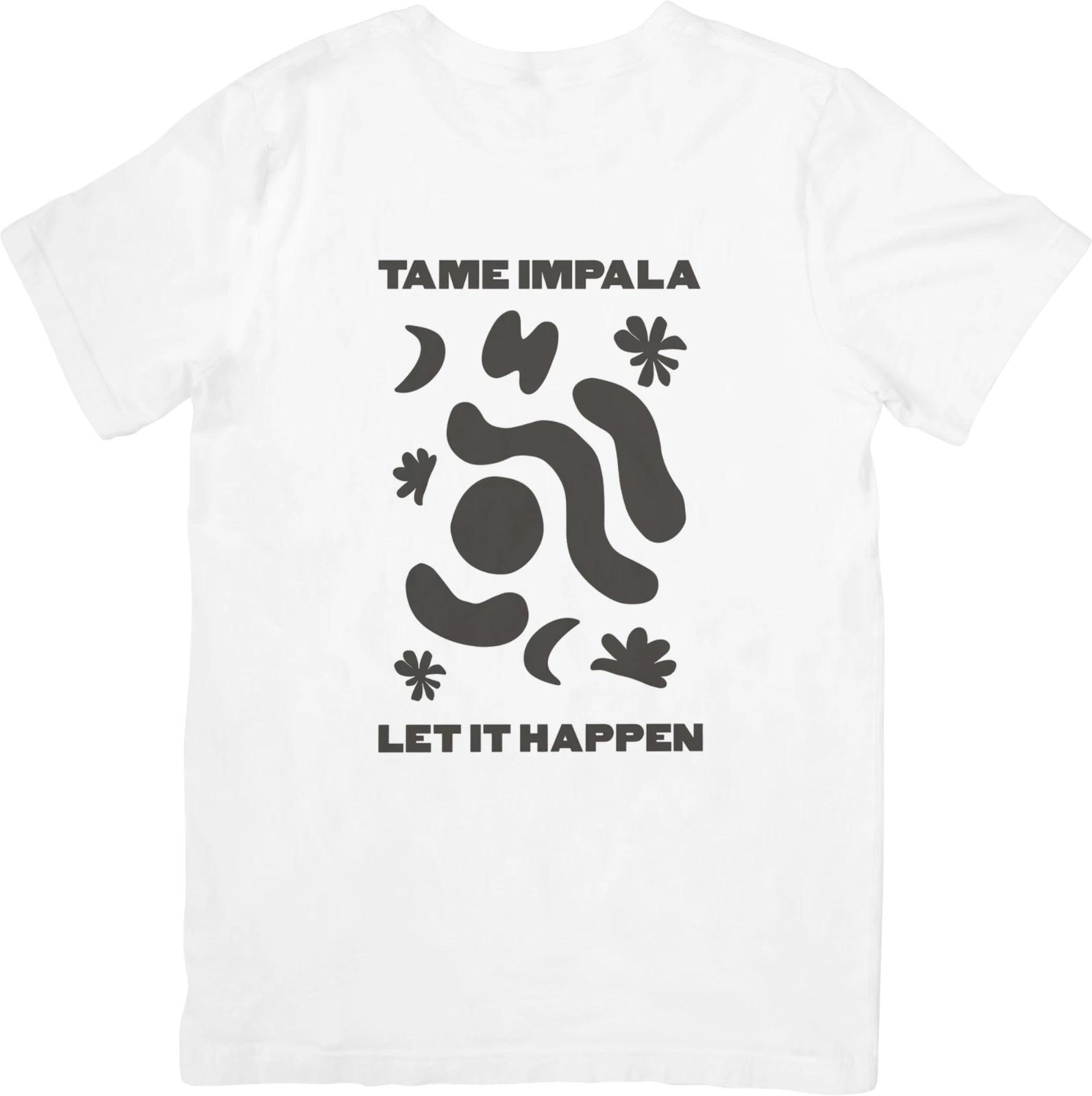 

Tame Impala Музыка Подходящая для Мужчин и Женщин Качественная Хлопковая Футболка Белая. L