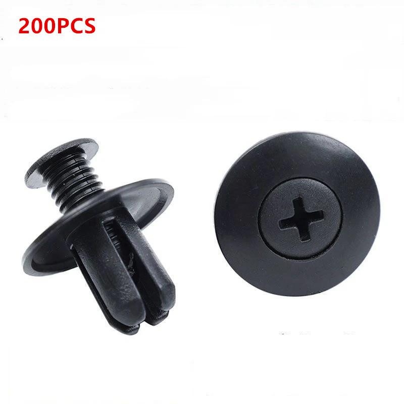 High Compatibility Plastic Rivets Fasteners 8mm Black for Car Bumper Fenders Hood Trim Repair