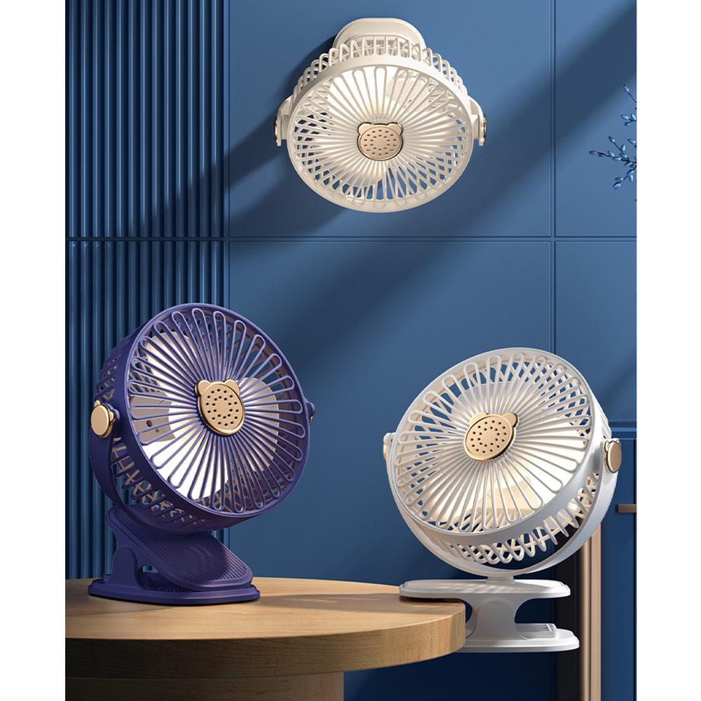 Clip-On Desktop Hang Clip Fan Low Noise 3 in 1 Car Cooler Flexible Ceiling Electric Fan  Camping