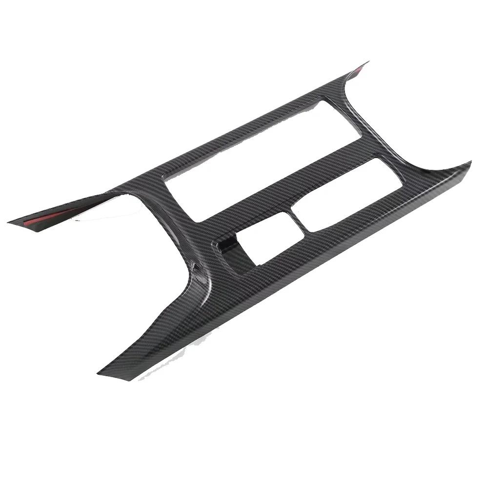 ABS Carbon Fiber Car Center Console Water Cup Holder Decoration Cover Trim Sticker for Ford Focus 2022 2023 2024 Accessories
