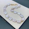 Baroque Iridescent White Freshwater Pearl Necklace - Summer Essential
