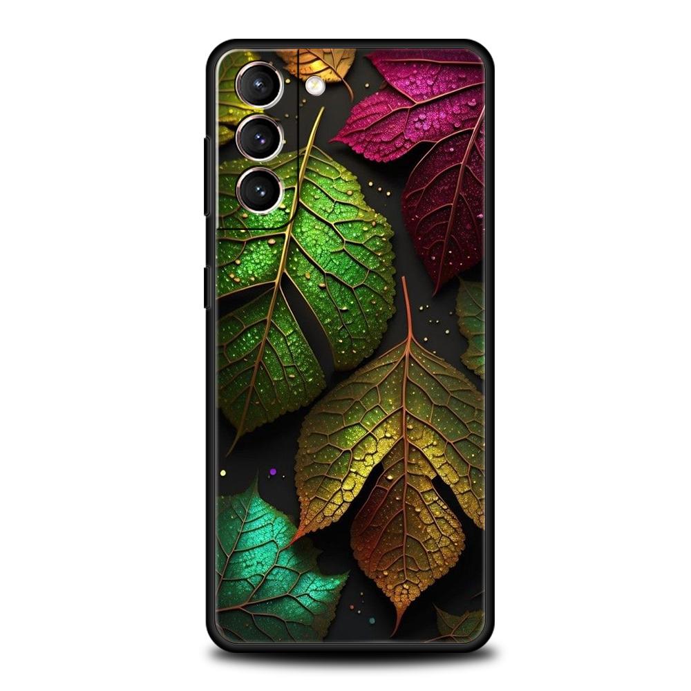 

Colorful Leaves Case for Samsung Galaxy S24 S23 S22 S20 S21 FE Ultra S10 S10E S9 S8 Plus 5G Silicone Phone Cover Shockproof Bags Samsung S23