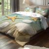 Ocean Theme Quilt Cover Three-Piece Beach Shell 3D Digital Printing Quilt Cover Pillowcase