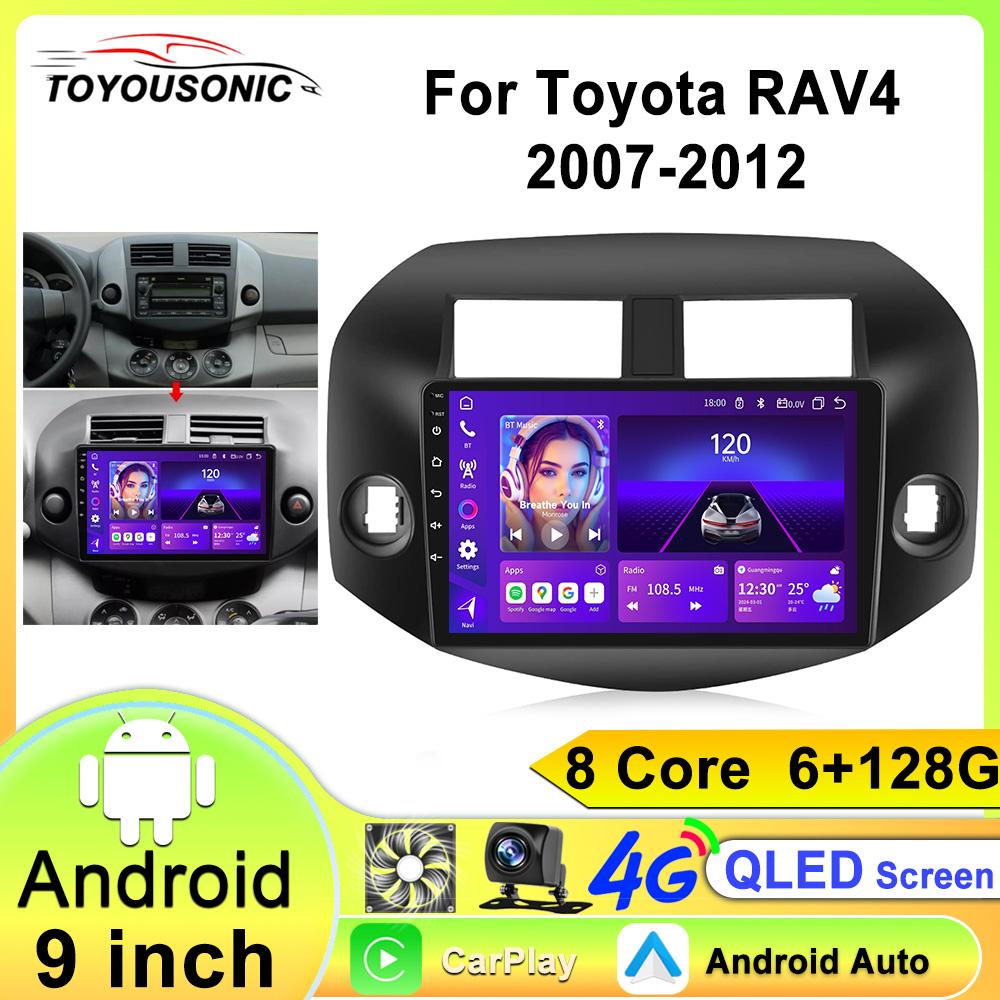 Android Auto Intelligent Car Radio For Toyota RAV4 3 XA30 2007-2012 Multimedia Player 2 Din Stereo Screen GPS Navigation Carplay