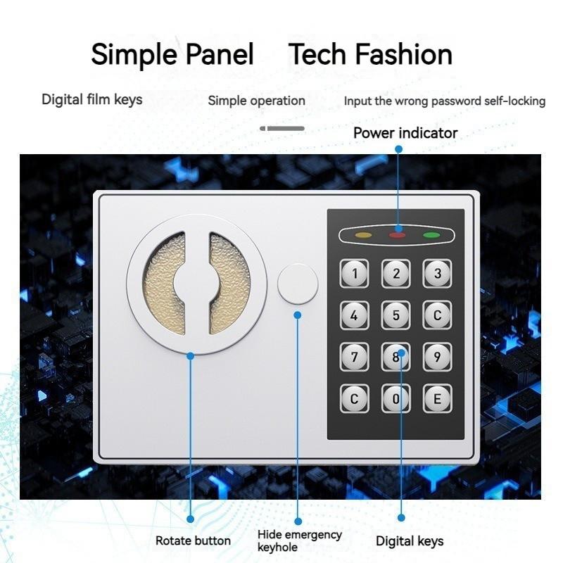 Intelligent All Steel Anti-theft Password Piggy Bank Personal Security Secret Box (With Money Slot) Mini Digital Safe Box