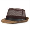 MYZOPER 2019 New Hollow Mesh Breathable Visor Fashion Straw Hat Vintage Solid Color Outdoor Summer Cap Men'S Hats