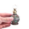 1X Vintage Metal Perfume Bottle Arabian Style Empty Refillable Bottles Container