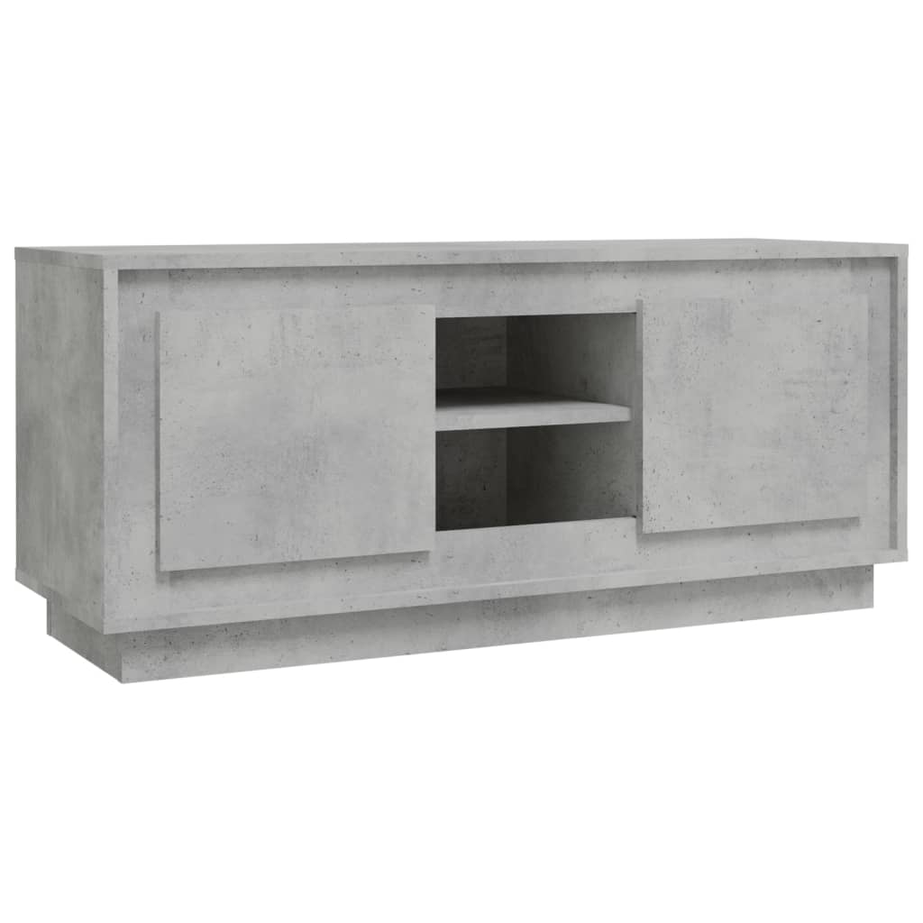 TV Cabinet Concrete Grey 102 X 35 X 45 Cm Wood Based Material