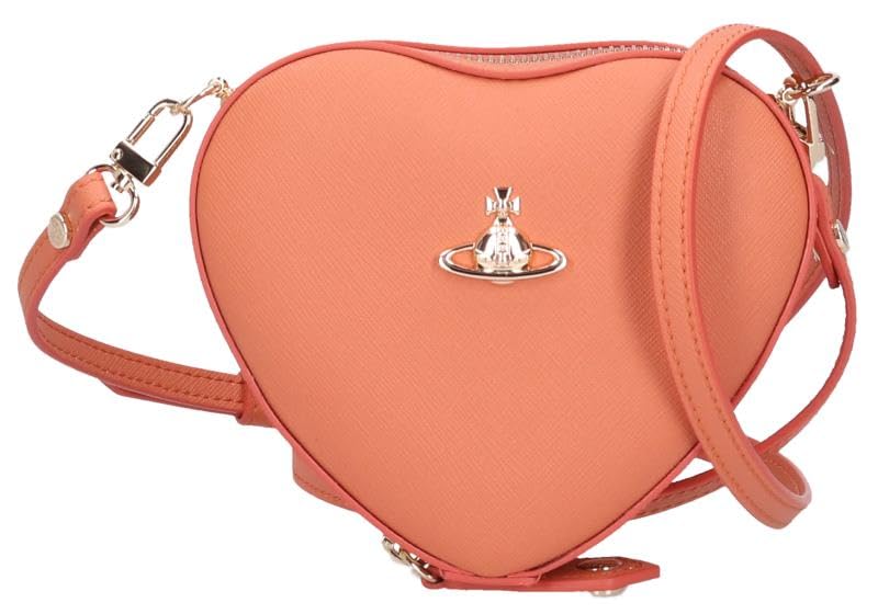 

Vivienne Westwood SAFFIANO BIOGREEN SAFFIANO MINI HEART CROSSBODY Shoulder Bag 5202006JU S000B F401 ORANGE [Used] помаранчевий