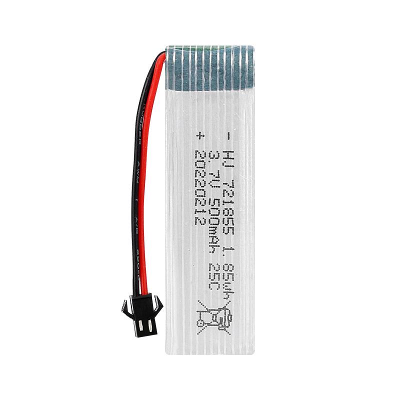 3.7V 500mAh 25C High Discharge Lithium Battery for UDIRC U818A/H37 Aircraft
