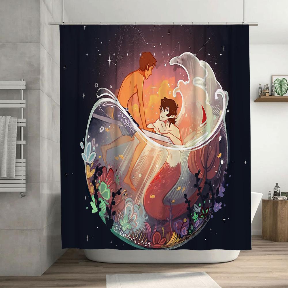 Anime Shower Curtain Japanese Aesthetic Room Decor Bathroom Decor Otaku Gift Manga Shower Curtain Artistic Home Decor Wall Tapes