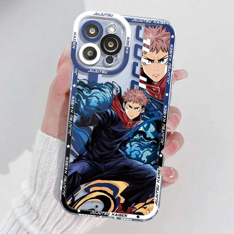 Anime Jujutsu Kaisen Phone Case For iPhone 16 15 14 13 12 11 Pro Max X XR XS MAX SE20 8 7 Plus Mini Satoru Gojo Itadori Yuji