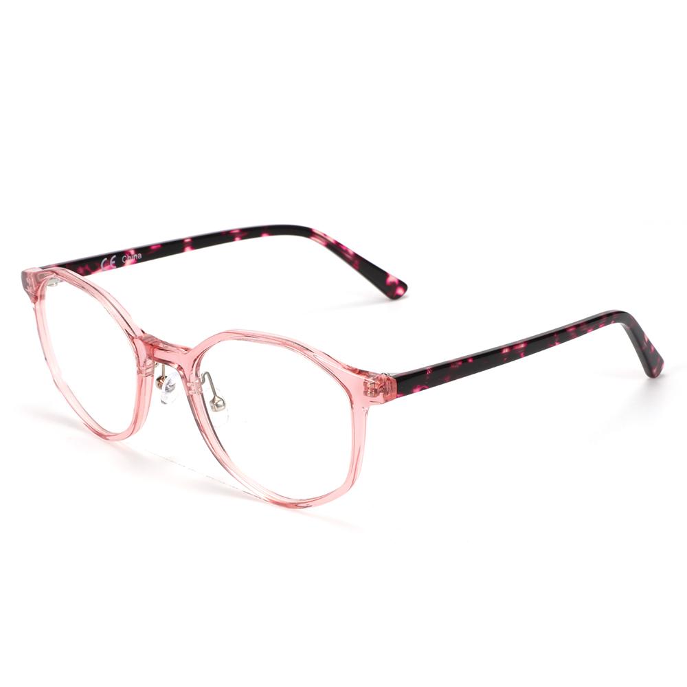 ZENOTTIC Casual Geometric Round Optical Prescription Eyeglasses Frames for Men Women Ultralight Acetate Spectacle Frame