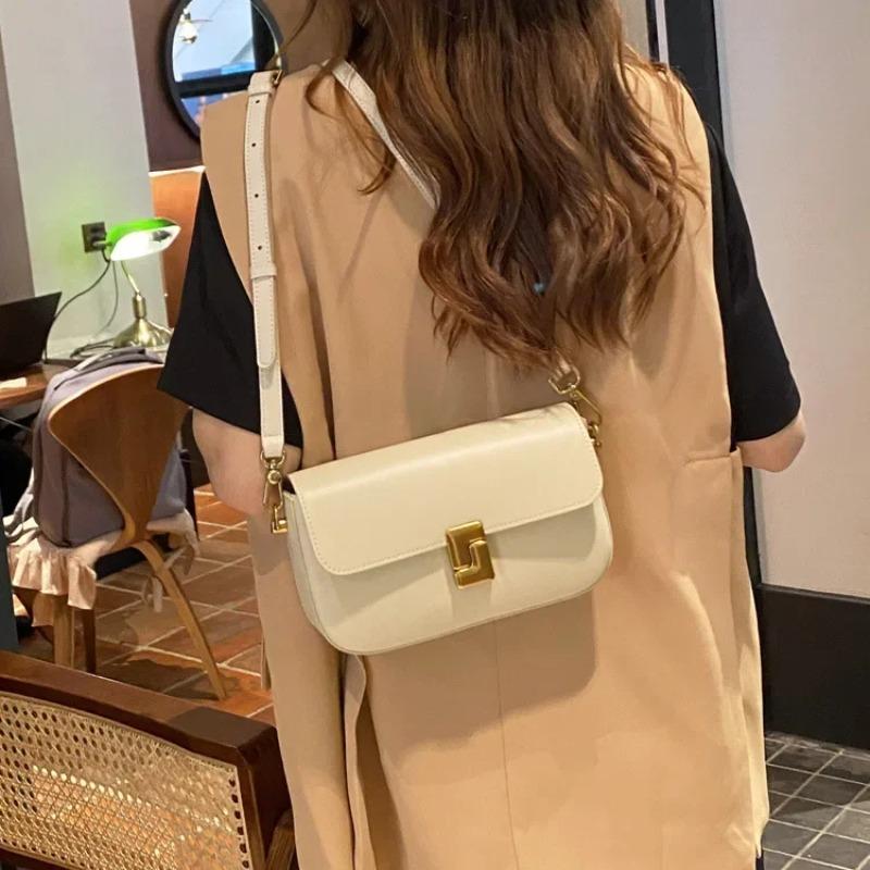 Damen Kleine Quadratische Echtleder Tasche unter dem Arm - Leichte Sommer Tasche für den Körper und Vielseitige Einzel-Schultertasche