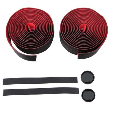 Anti Skid PU Road Bike Handlebar Tapes Soft Breathable Mountain Bicycle Handle Bar Wrap(Red)