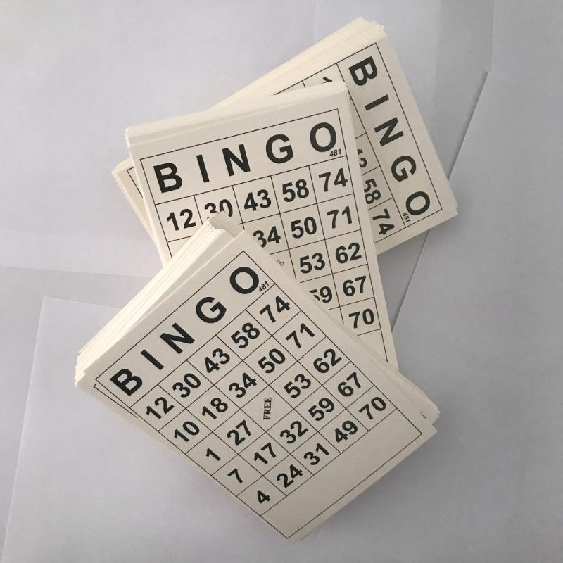 60 Pezzi Carte Gioco Bingo con Numero Unico Usa e Getta Carte Gioco da Tavolo per Feste