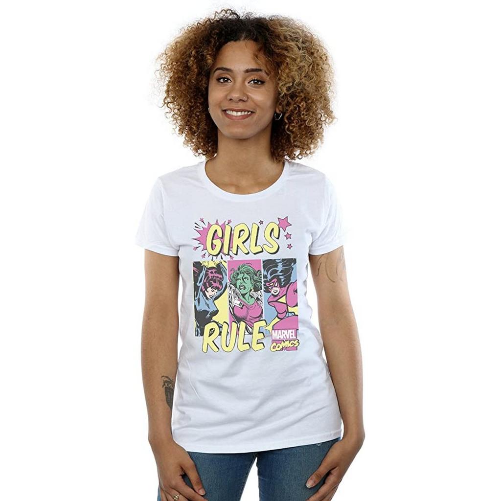 Marvel Comics T-Shirt „Rule“ aus Baumwolle für Mädchen