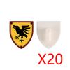 Medieval Military Castle Knight Accessories Building Block Roman Figure Soldier Crusader Viking Shield Armor Eagle Brick Toy S01