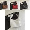 Stylish Large Capacity Women's Shoulder Tote Bag Retro Design In Black Brown Red White And Khaki