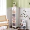 American Solid Wood Narrow Retro Painted Drawer Cabinet - Bedroom & Small Apartment Side Storage.