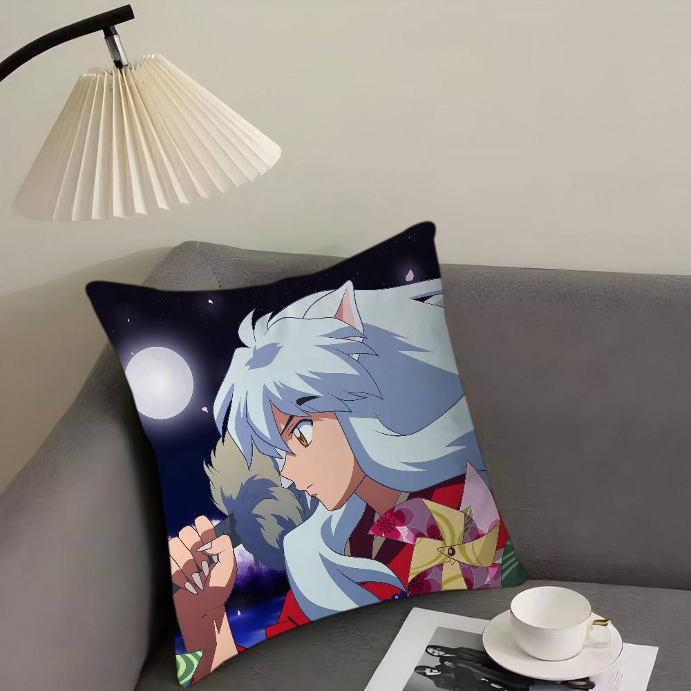 

InuY-Yasha Cartoon Animation Cushion Cover Pillowcase Upholstery Sofa Throw Pillow Home Decor Pillowcas 16x16Inch