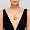 Luxus Vergoldete Kupfer Tigerkopf Brosche, Voll Besetzt mit Zirkonia Kristall Tier Anstecknadel für Herren Damen Anzug Accessoire