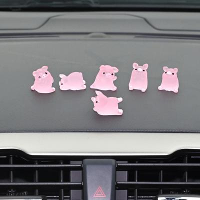 Piggy Doll Ornaments Electric Car Ornaments Car Rearview Mirror Decoration Center Console Electric Vehicle Decoration