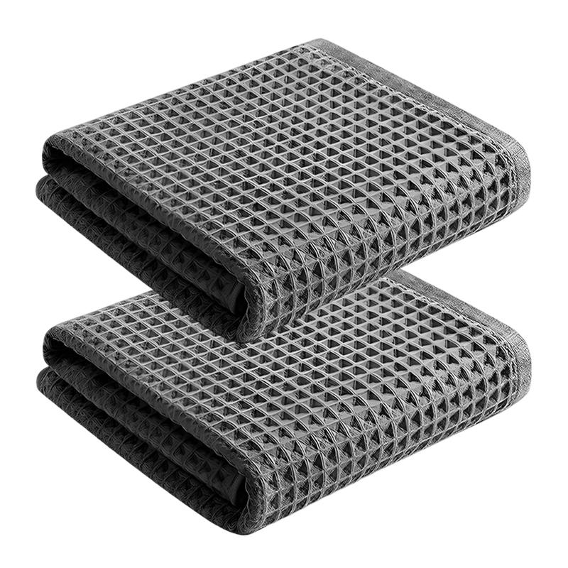 Car Wash Towel Glass Cleaning Water Drying Microfiber Window Clean Wipe Auto Detailing Waffle Weave for Kitchen Bath Home Office