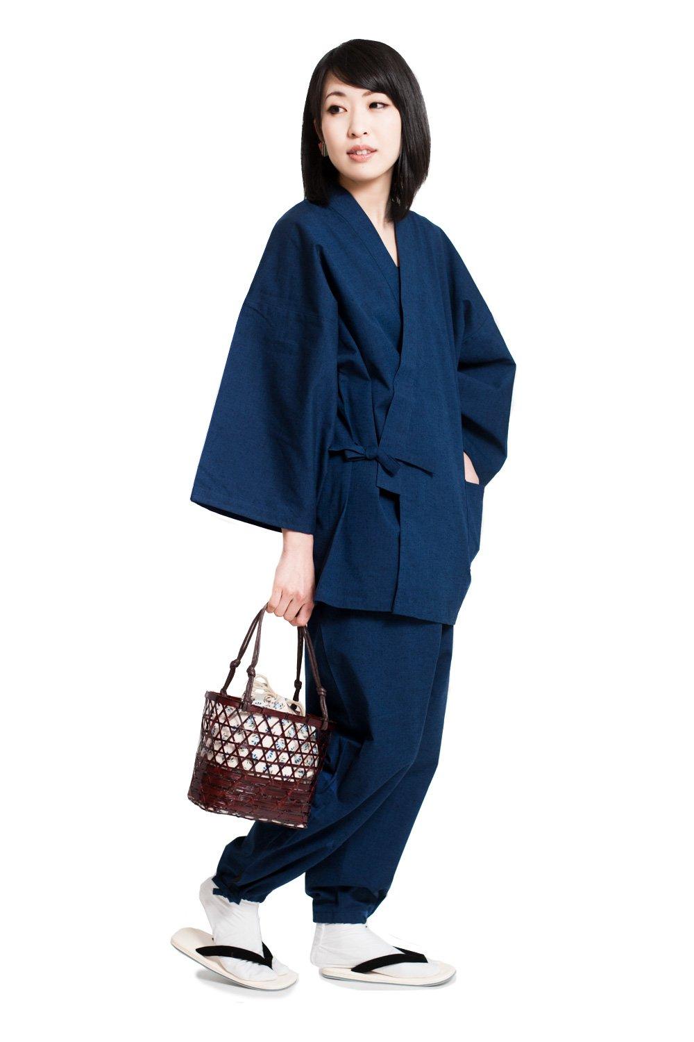 Женская хлопковая самэ Tayutaf, Сделано в Японии, Стирка круглый год, Куруме Рокка ROCCA Размер M, Темно-синий