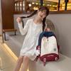 Contrast Color Campus Backpack Junior High School Student Schoolbag Women's Lightweight Large Capacity Backpack