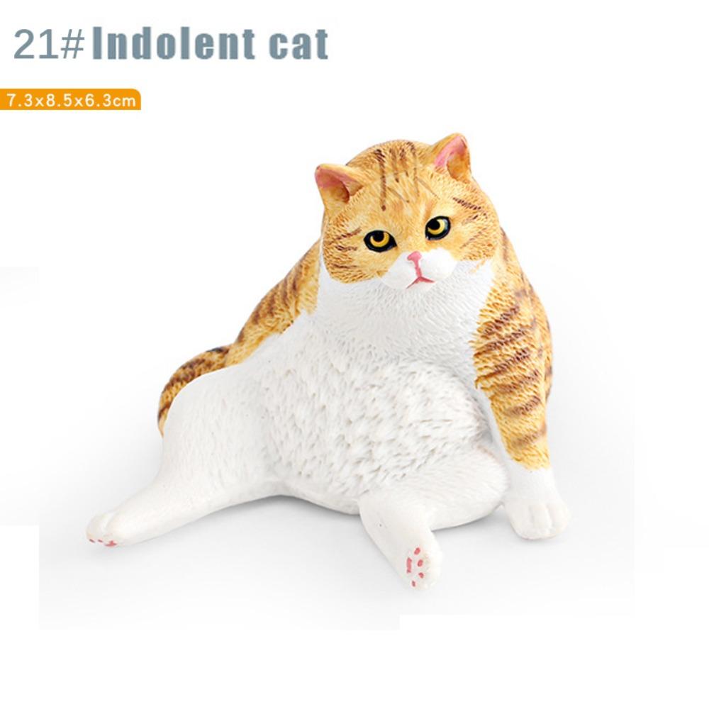 PVC Simulation Cat Model Garfield Persian Cat Pastoral Cat Cat Action Figures  Car Decoration