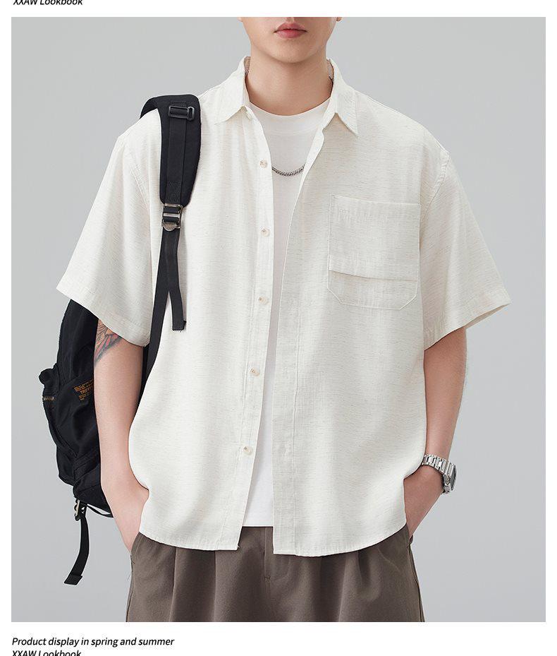 Men's 2026 Trendy Japanese Style Retro Loose Short Sleeve Polo Shirt
