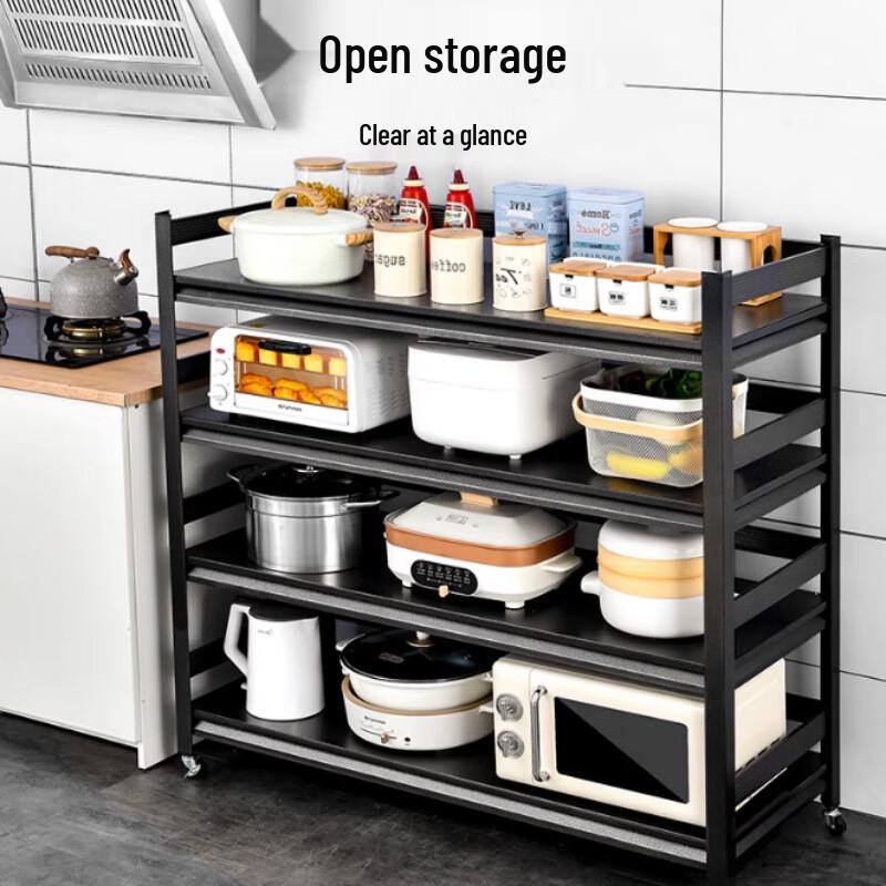Yingbai Floor-standing 4-Tier Kitchen Storage Rack for Microwave Oven