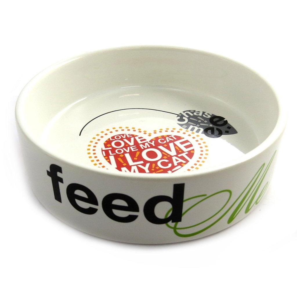 Dominique Vari [M9875] - Gamelle céramique 'Wild about Words' Cat - 12. 5x4 cm