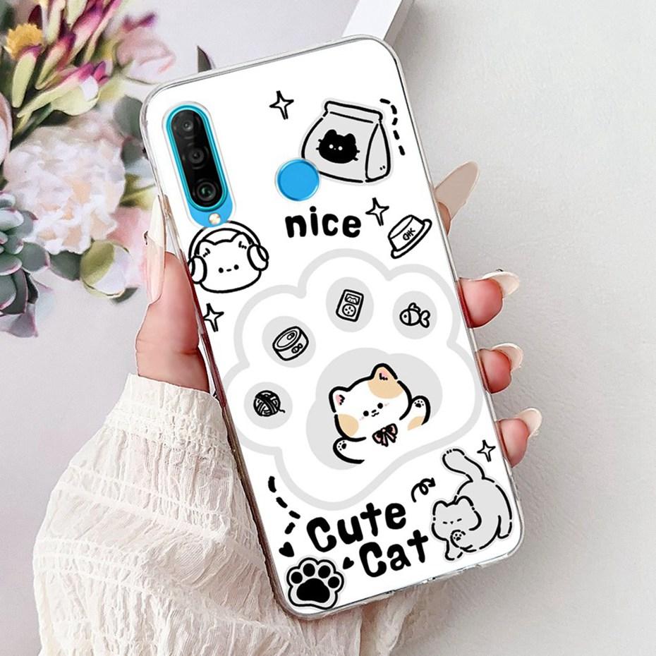 Cute Painting Phone Case For Huawei P30 Lite / P30 Pro / P30 Soft Silicone TPU Back Cover Cases For Huawei P30Lite P 30 P30Pro