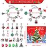 2025 Weihnachts-Adventskalender Geschenkbox Kreativer DIY Schneemann Weihnachtsmann Armband Countdown-Kalenderbox für Mädchen Neujahrsgeschenk