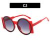 New Fashion Round Sunglasses for Women Men Unique Contrast Color Shades Y2K Eyewear Retro Gradient Sun Glasses UV400 Sunglasses
