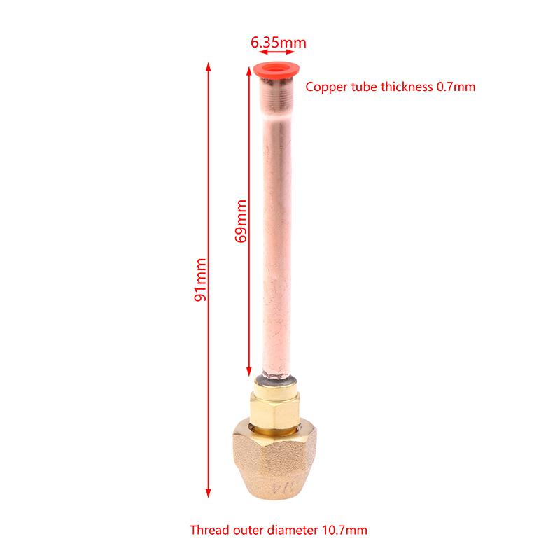1 stk Klimaanlegg Kobberrør Med Smidd Messing Sae 1/4 3/8 5/8 1/2 3/4 Gjenget Koblingsfittingsadapter -20 Til 120℃