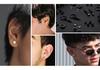 Black Stainless Steel Cross Hoop Earring Set for Men - High-End Electroplated Fashion Jewelry Studs