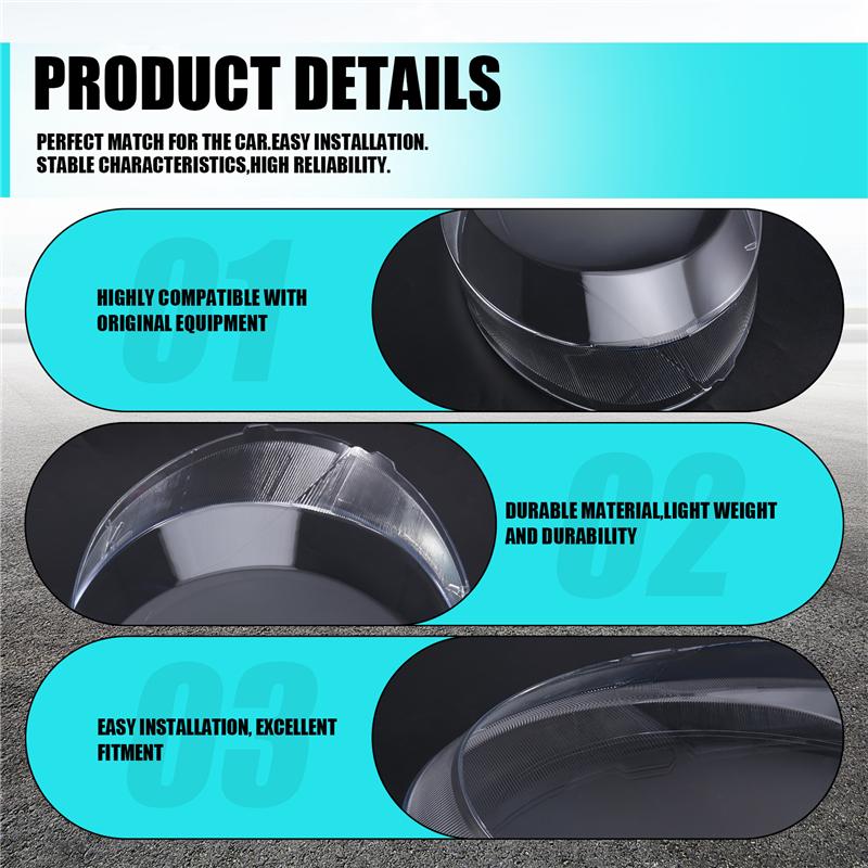 Car Headlamp Lens For VW Beetle 2013-2016 Transparent Shell Mask Headlight Cover Replace The Glass-A87Q