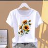 (Asian Size) Women's Top Short Sleeve T-shirts Fashion T Clothing Sweet Lovely Cute 90s Sweet Print Female Casual Graphic Tee