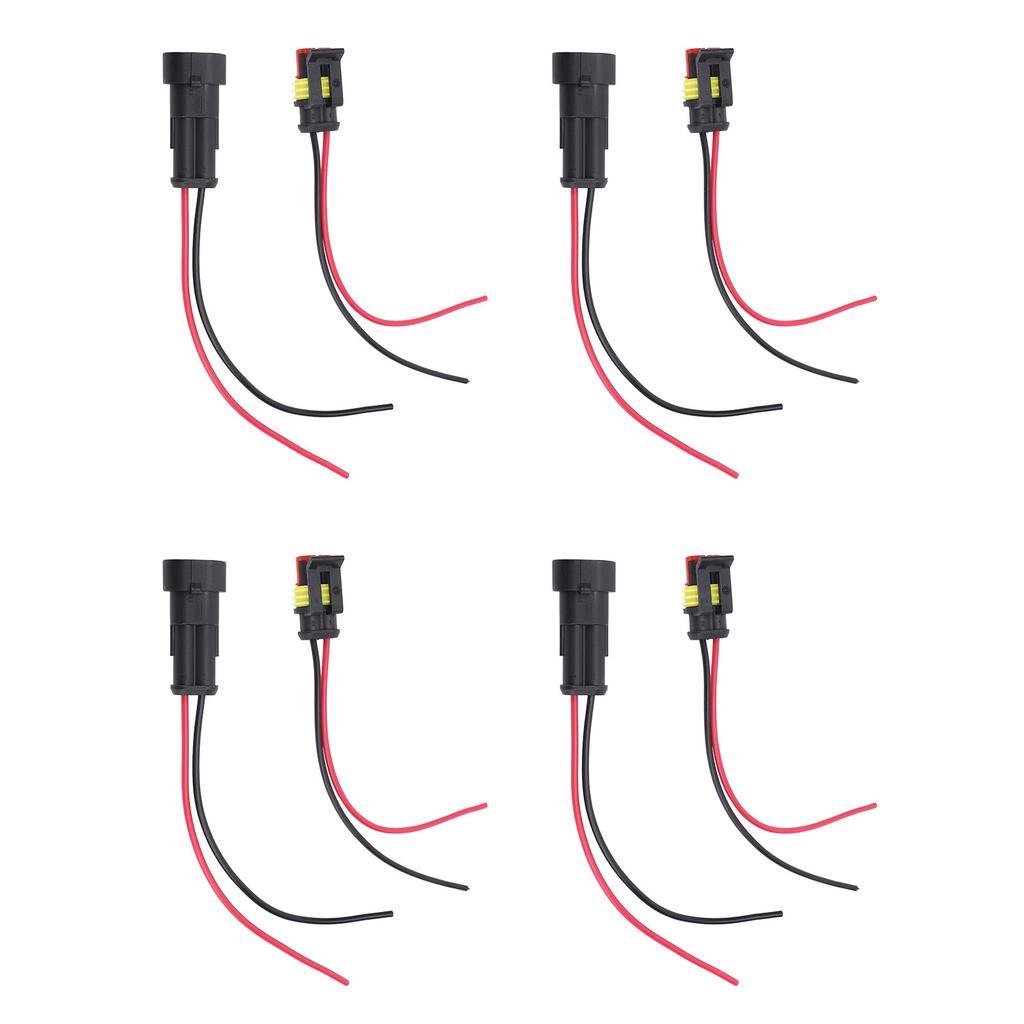 4 Sätze 2-poliger Stecker- und Buchsenadapter Elektrischer Verbinder Kabelbaum für Automobile Motorräder Wohnmobile