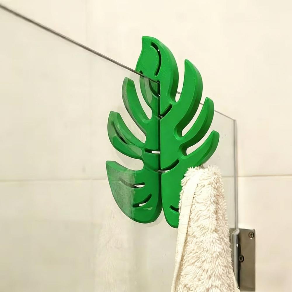 

3D Print Bathroom Hook Hawaiian Tropical Shower Door Hook Anti-Scratch Towel Hanger Bedroom Decor зелёный