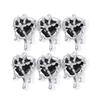 5pcs New Enamel Heart Charms Fashion Romantic Love Y2K Sweet Style Pendants For Making DIY Jewelry Accessories Necklace Findings