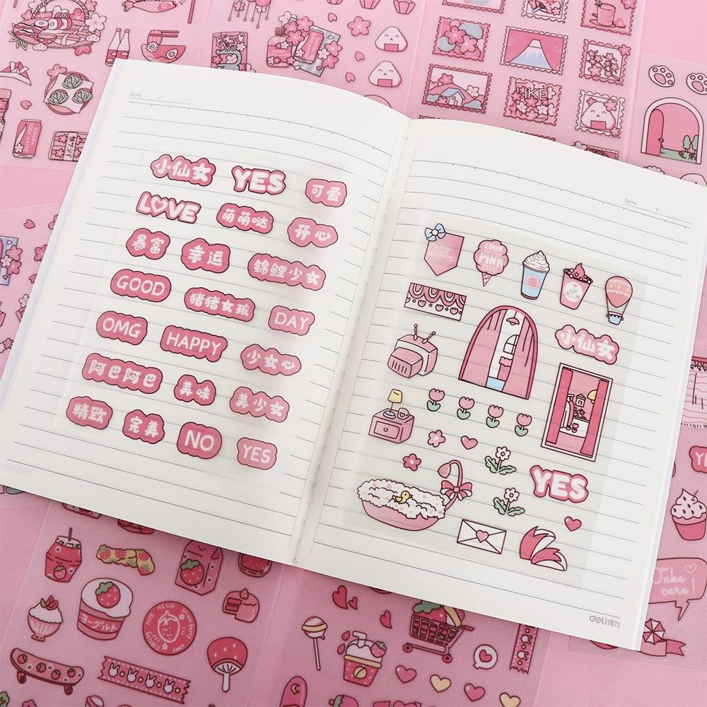 Sticker Frosted Sticker Diary Stickers Anime Stickers Pink Flash Point Sticker Decorative Sticker